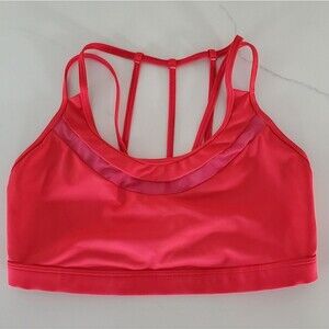 Victoria's Secret Sports Bra Medium Pink Light Support Athleisure Strappy